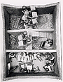 Model of a Granary with Scribes, Wood, plaster, paint, linen, grain