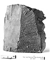 Knob Fragment from Wah's Coffin, Coniferous wood (spruce, cedar?), plaster