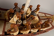 Kitchen Tender being Rowed, Wood, paint, plaster, linen twine and cloth