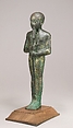 Statue of the God Ptah, Bronze, gold leaf, glass