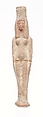 Standing female figurine with tall headdress, Pottery