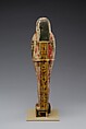 Funerary Statuette naming Teshnefer, Wood, gesso, paint, gilding