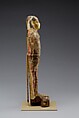 Funerary Statuette naming Teshnefer, Wood, gesso, paint, gilding