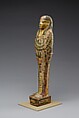 Funerary Statuette naming Teshnefer, Wood, gesso, paint, gilding