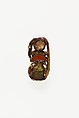 Cartouche with prenomen of Senwosret II, Gold, silver, carnelian, and faience