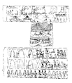 Relief Depicting Meryneith Inspecting His Stables and Ships Unloading Merchandise, from his tomb at Saqqara, Limestone