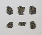 Inlay elements from shrine: ankh and was pattern, Glass