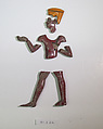 Inlay from shrine: arm with bent elbow and outstretched hand, Glass
