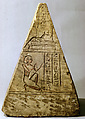 Pyramidion of Iufaa, Limestone, paint