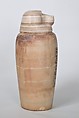 Canopic jar lid, Travertine (Egyptian alabaster)