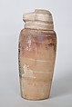 Canopic jar lid, Travertine (Egyptian alabaster)