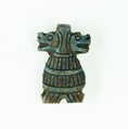 Taweret amulet with double head, Glazed steatite