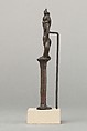 Bes on a column holding a knife, Cupreous metal