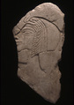 Trial Piece of king's or queen's Head, on the reverse a falcon's head, Limestone