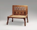 Hatnefer's Chair, Boxwood, cypress, ebony, linen cord