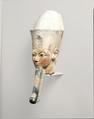 Head from an Osiride Statue of Hatshepsut, Limestone, paint