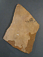 Inscribed Pot Fragment, Pottery, ink