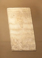 Foundation deposit plaque of Amenemhat I, Travertine (Egyptian alabaster)