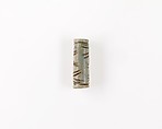 Cylinder Seal or Bead, Blue faience