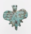 Butterfly amulet, Faience