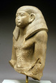 Statuette of a man, Quartzite, painted (flesh), painted black wig