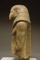Statuette of a man, Quartzite, painted (flesh), painted black wig