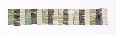 Anklet, Black, white and green faience