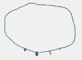 Necklace with pendants, Blue faience, beryl, carnelian, hematite