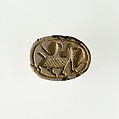 Scarab with Horned Animal and Uraei, Steatite