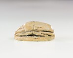 Scarab Decorated with Loops, Steatite, traces of green glaze