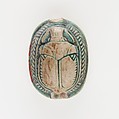 Scarab Inscribed with a Blessing Related to Amun-Re, Green glazed steatite