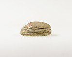 Scarab Decorated with Scroll Design, Steatite, traces of blue glaze