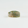 Scarab with Quadruped, Green glazed steatite