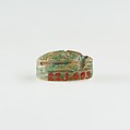 Scarab with Quadruped, Green glazed steatite