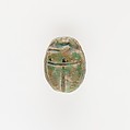 Scarab with Quadruped, Green glazed steatite
