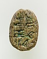 Scarab of an Official, Green glazed steatite