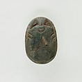 Scarab with a Representation of Seth-Baal and Uraeus, Light green faience