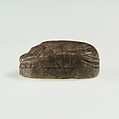 Scarab, uninscribed, Greyish-brown stone