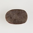 Scarab, uninscribed, Greyish-brown stone