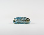 Scarab with Papyrus Motif, Blue faience
