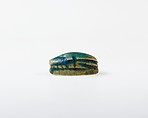 Scarab with Scroll Design, Green glazed steatite
