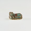 Animal-shaped Amulet Inscribed with a Blessing Related to Re, Green glazed steatite