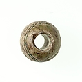 Bead with the name of Amenemhat III, Green glazed steatite