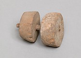 Spindle with 2 whorls, Wood