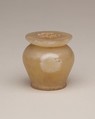 Kohl jar, Travertine (Egyptian alabaster)