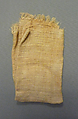 Model Sheet from a Foundation Deposit for Hatshepsut's Temple, Linen