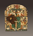 Stela of Saiah, Wood, paste, paint