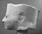 Head of an Osiride Statue of Hatshepsut Originally in the Temple Sanctuary SE Corner, Limestone, paint