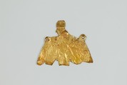 Falcon amulet, Gold sheet