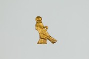 Ba-bird with sun disk amulet, Gold sheet